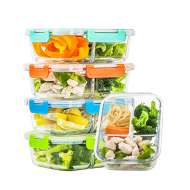 Bpa Free Transparent Clear Rectangular Glass Food Storage Container