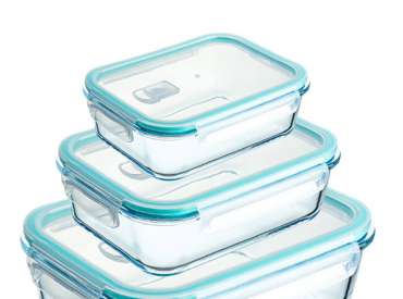 High quality Airtight Glass Meal Prep Containers Food Storage Container Set