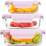 BPA Free Super Glass Food Storage Containers with Lids