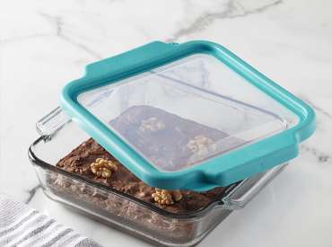 Glass Baking Dishes for Oven,  Square Glass Cake Pan with Lid