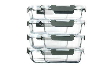 Removable Lock Glass lunch Containers - Microwave, Oven, Freezer and Dishwasher