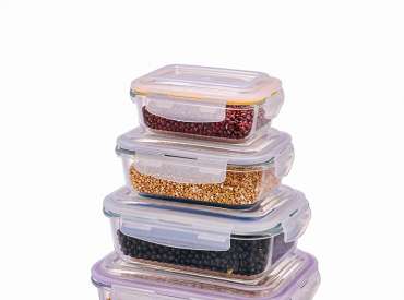 Glass Food Storage Containers With Lids Airtight Rectangular