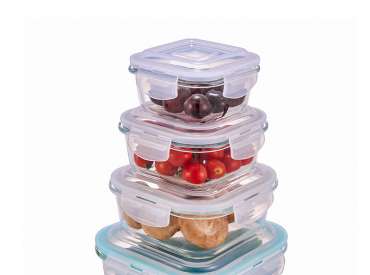 Glass Food Storage Containers With Lids Airtight Square