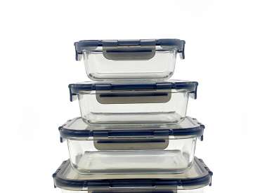 Glass Food Storage containers with Removable Ears Rectangular