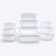 Glass Meal Prep Containers Food Prep Containers with snap locking Lids Food Storage Containers Airtight Lunch Box Leak-proof