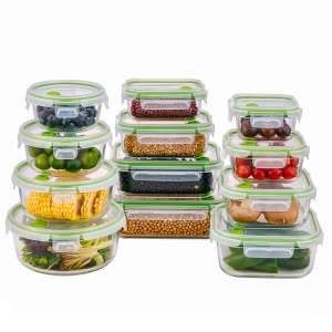 Glass Lunch Box Container with Vented Lid